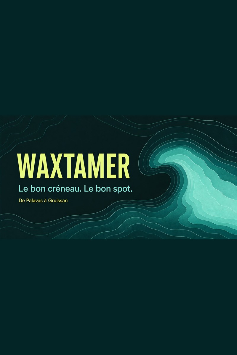 Identité visuelle de Waxtamer, application de prévisions surf entre Palavas et Gruissan